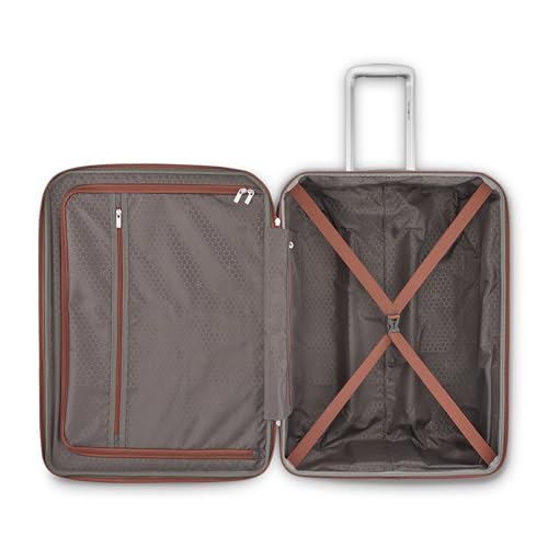 Image of Samsonite Freeform Large Checked Luggage with Dual 360 Spinner Wheels - TSA Lock, Airline-Approved - Lightweight Durable Polypropylene Expandable Hardshell - Burnt Orange