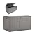 Suncast 134-Gal. Waterproof Resin Extra-Large Outdoor Patio Deck Box with Pad-Lockable Lid, Modern Outdoor Patio Bench/Storage Box for Cushions, Garden Tools, and More, Dove Gray