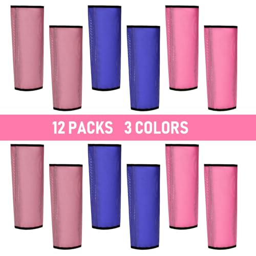Image of Jexine 12 Fly Boots for Horse Set of 12 Loose Breathable Mesh Horse Fly Sheets Protective Horse Leg Wraps Leggings for Preventing Flies and Mosquitoes Bites (Purple, Red, Pink)