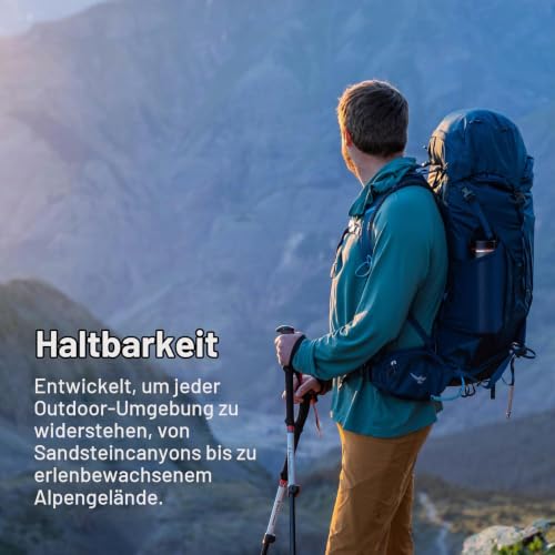 Osprey Kestrel Herren-Trekkingrucksack, 48L Large/X-Large, Black – Ansicht 4
