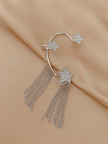 Star Tassel Dangle Earrings & Ear Cuff Set - Birthday Anniversary Gift