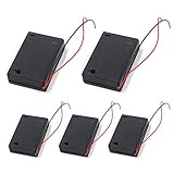 MY MIRONEY 3 x1.5V AA Battery Holder with ON/Off Switch Plastic Battery Holder Case Battery Box Pack of 5