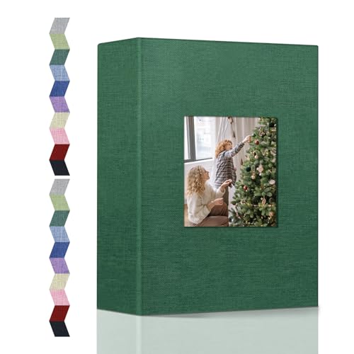 popotop Photo Album 4x6-100 Photos Photo Books with 100 Vertical Pockets,Linen Cover Albums for Family Wedding Anniversary Baby Vacation Pictures