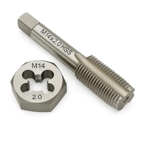 Image of M14x2.0 Metric Tap and Die Set Right Hand HSS Tap & GCr15 Hex Die for Metal Thread Repair