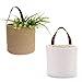 7WUNDERBAR Cestini portaoggetti Cesto da parete Cesto sospeso con manico in pelle PU Confezione da 2 cesti per piante in vaso di fiori, Cesto in