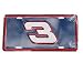 Dale Earnhardt Nascar #3 Metal License Plate