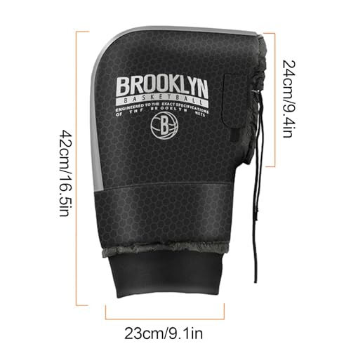 Gants de moto et manchons de guidon réfléchissants avec doublure thermique hiver - 4