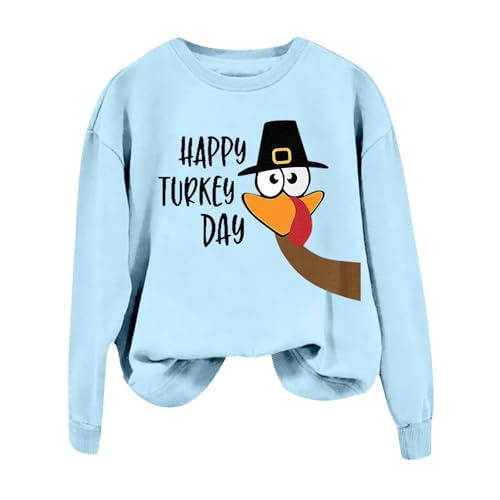 Sweatshirt femme t-shirt manches longues col rond streetwear bleu clair XXL