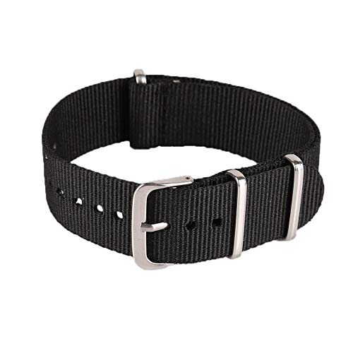 ChYoung 18mm 20mm 22mm Bracelet de montre de rechange en nylon balistique de qualité supérieure avec bracelet en acier inoxydable Cover
