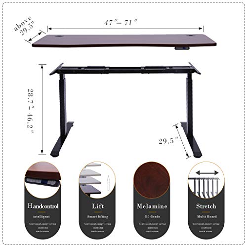 Sunon Laminate Table Top Only Executive Office Desk Top Wood Table Top for Height Adjustable Electric Standing Desk Frame (71x33 Table Top, Cherry) - Thumbnail 5