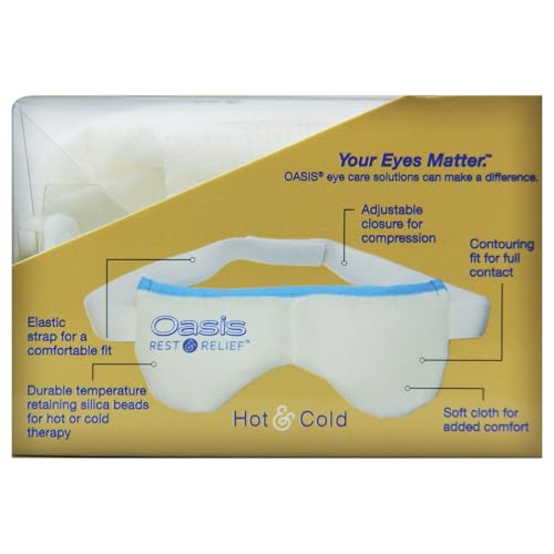 OM8000 - Oasis Rest & Relief® Hot and Cold Therapy Adjustable Eye Mask | Soothing Relief | Compress for Dry Eyes