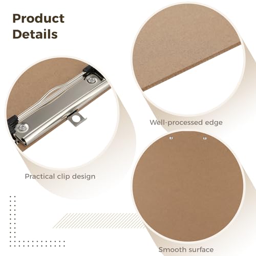 2PCS Extra Large A3 Horizontal Clipboard, 13'' x 17'' Wooden Low Profile Clip for Drawing Sketching Art Supplies Landscape