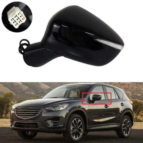 Rétroviseur électrique réglable Mazda CX-5 2015 2016 blanc angle mort 9 fils