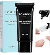 TOMICCA 4 in 1 Nail Glue for Clear Acrylic Nails Tips, 30g Upgrade Strong Nail Glue for Gel Nail ...