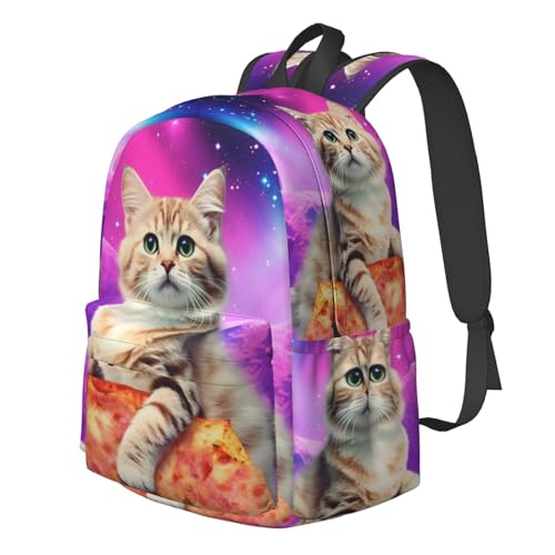 16 inch backpack Galaxy Cute Pizza Cat Laptop Backpack Full Print School Bookbag Shoulder Bag for Travel Daypack2