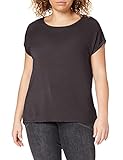 Lyocell Qualität Vero Moda NOS Damen Vmava Plain Ss Top Ga Noos Bluse, Grau (Asphalt), 38 (Herstellergröße: M)