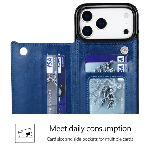 Coque iPhone 17 Pro Max Portefeuille Rouge Évitant les Rayures d'Écran