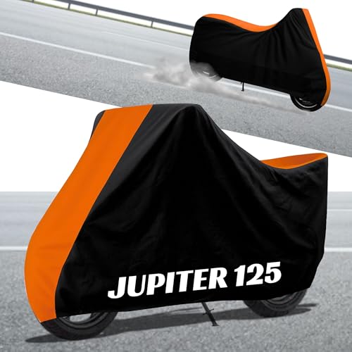 Image of Stylish Water Resistant Scooty Body Cover Compatible with Jupiter 125 & All Models | UV Protection, Dustproof, Heat Resistant, Two Wheeler | New All Weather Protection, Dust & Rain