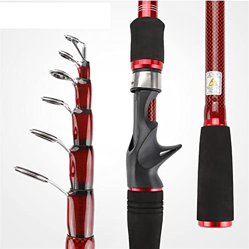 XIANGE100-SHOP Angelrute Combo Kohlenstoff-Teleskop-Angelrute Spinning Gießstange Leistungsabschnitte Köderstange für…