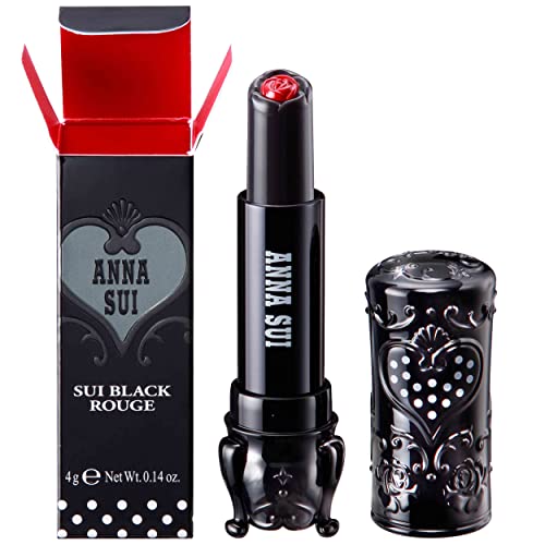 Anna Sui Black Rouge - Pink Red Color Changing Lip Color - Tinted Lipstick With Rose Scent - 0.14 Oz. #TOP4