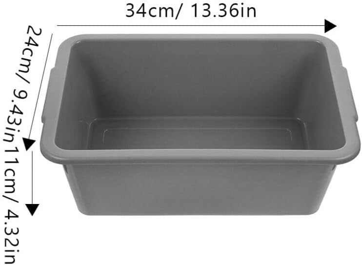 Ciieeo Restaurant Wash Basin Thickened Kitchen Organizing Box for Storage Tableware Holder Multi-purpose Dish Washing Tub for Home Cafeteria and Outdoor Use Space-saving Design