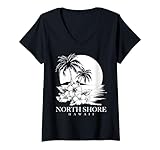 Photo Gallery donna north shore hawaii aloha hawaiian hibiscus surfer vintage maglietta con collo a v Photo Gallery donna north shore hawaii aloha hawaiian hibiscus surfer vintage maglietta con collo a v