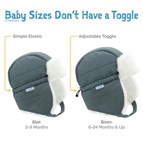 Image of JAN & JUL Waterproof Trapper Hat for Baby and Kids, Insulated Winter Hat with Faux Fur Lining