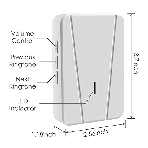 Wireless Video Doorbell, Accfly 720P HD WiFi Smart Doorbell Camera with Chime 16G Card 2 Batteries, 2-Way Talk, Night Vision,166°Wide Angle PIR Motion Detection and APP Control for iOS and Android