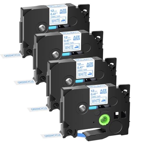 5/10pk�������x�����{�����{��TZ FA231 TZE-FA231 TZE-FA3R for Fabric Tapes Label Printers(4PK Blue on White)