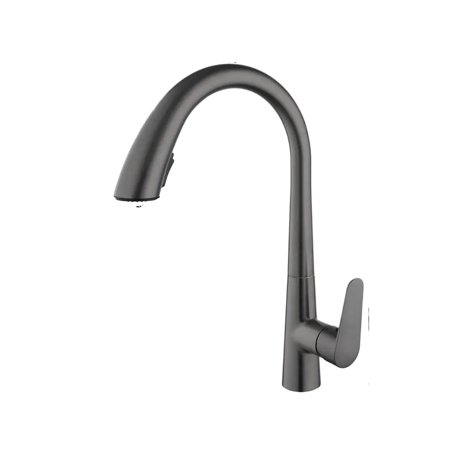 Robinet de cuisine gris pistolet extractible et mitigeur d'évier pour eau chaude et froide