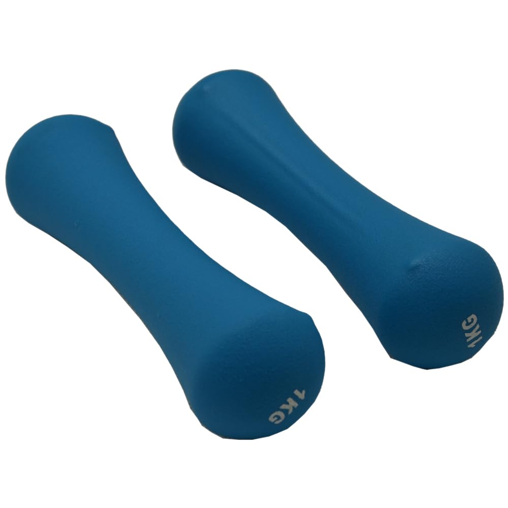 Dumbbells Pair Weight Set Dumbbell Set Hand Weight Women Weights Barbell Weights for Men Ideal for Home Gym Fitness Weight Training Pilates 0.5kg+0.5kg/2.2Pound Born Shaped Neoprene k14a (Blue)