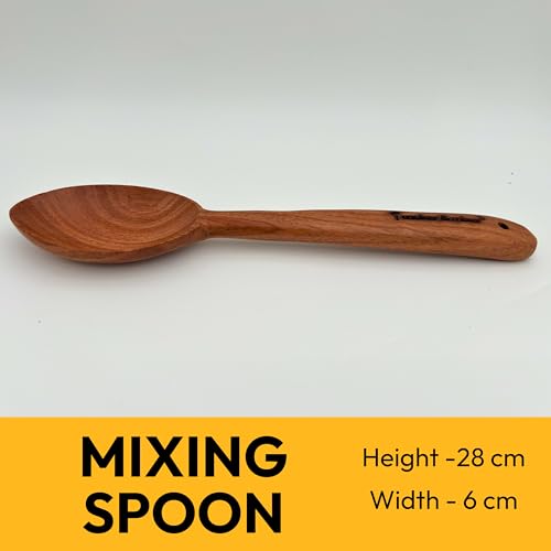 Image of cooker And mixer Neem Wooden Flip /Spatula /Ladle For Cooking Dosa /Roti /Chapati | Kitchen Tools | No Harmful Polish | Handmade | Cookware (Serving Combo)