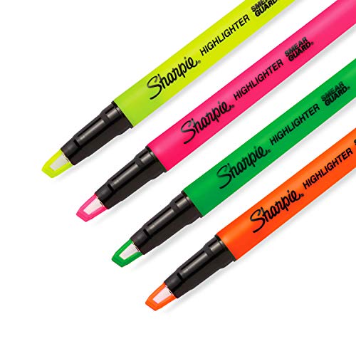 Sharpie Clear View Highlighter Stick, Assorted, 4/Pack (1950749) #TOP3