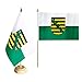 Flaggenfritze Tischflagge/Tischfahne Deutschland Sachsen + gratis Aufkleber