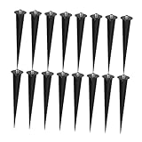 Supvox 16 Stück Teiliges Aluminium Erdspieße für Garten Landschaftsbeleuchtung Leicht Rostfrei Neigbares Design für Einfache Installation als Ersatz für Outdoor lichtpfähle