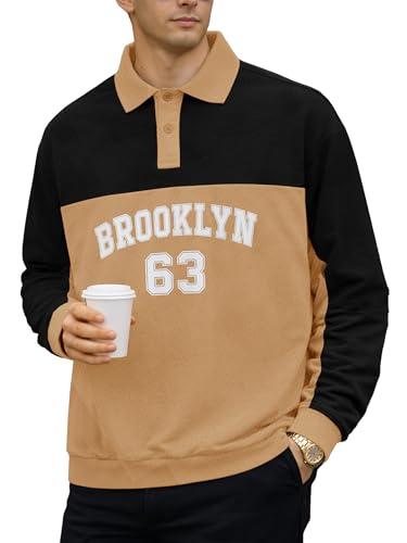 Image of Noble Monk Men's Printed Full Sleeve Casual T-Shirt | Regular Fit Polo Neck T-Shirt for Men