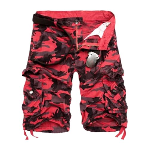 WOLONG short cargo ample homme pantalon court d été léger extérieur sans ceinture