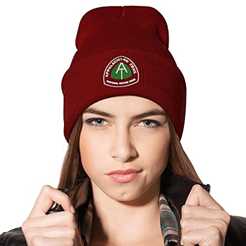 Image of Embroidery Goth Beanie Knit Hats for Men & Women, Embroidery Winter Hats Skull Cap