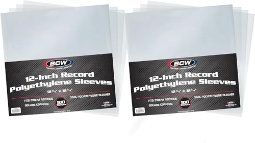Fundas exteriores para discos de vinilo de alta transparencia BCW que evitan el desgaste