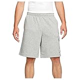 Nike Mens M NSW Club FT Cargo Shorts, dk Grey Heather/Matte Silver/White, XL