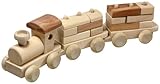 Maße: L340xB70xH90 mm HOFMEISTER® Zug und 2 Waggons, mit Bauklötzen
