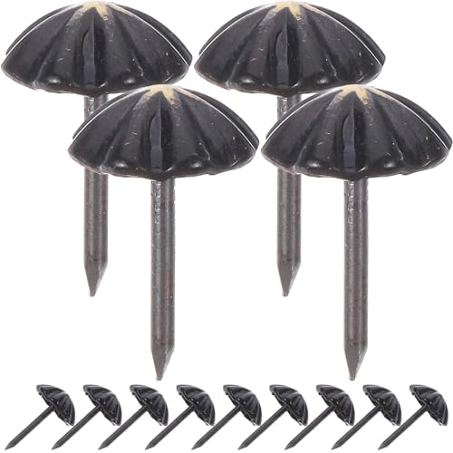 SEWACC 100 Pièces Clous Tapissiers Décoratifs Cuivre pour Meubles Vintage Tacks Résistants pour Chaises et Bricolage Furniture Upholstery
