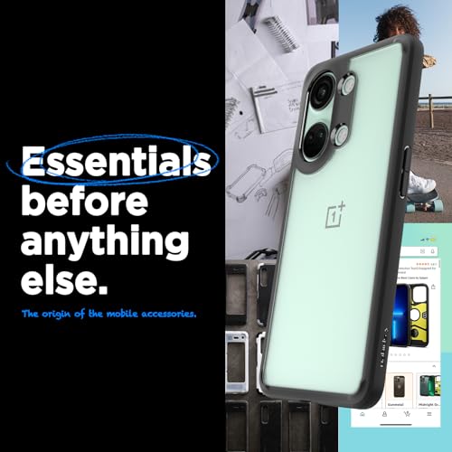 Image of Spigen Ultra Hybrid | OnePlus Nord 3 5G Case [Transparent] [Black Bumper] OnePlus Nord 3 5G Back Cover | TPU+PC - Matte Black
