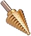 Hydrofarm HGDRBT Titanium Step 1/4-Inch to 1 3/8-Inch Drill Bit, Gold