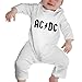 YtoaBmebqsu ACDC Long Sleeve1 Fashon Baby Onesies Tshirt White 2T