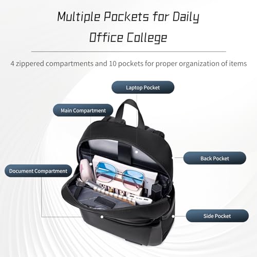 Image of Arctic Hunter Slim Laptop Backpack for Men Women 16L Nylon Water Repellent Lightweight Multiple Pockets Daily Backpack with Metal Buckle for Office College
