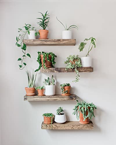 6 Pack Floating Shelf Brackets 6 Inches Decorative Industrial Shelf Bracket,Black Heavy Duty Floating Shelf Hardware Wall Mount Hidden Metal Brackets Supports 150lb - Thumbnail 7