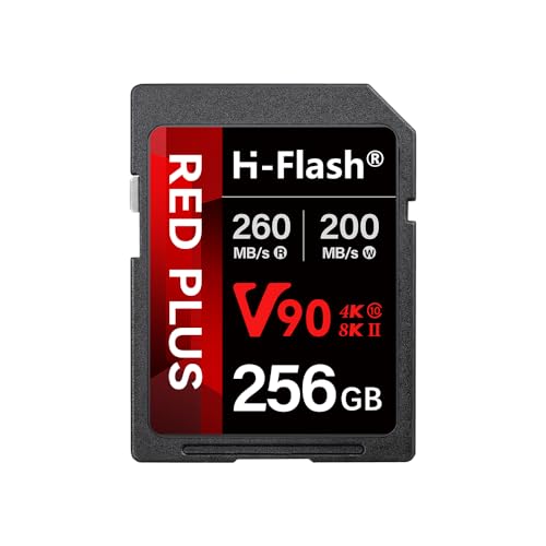 256GB SD V90 Memory Card 260MB/s Read 200MB/s Write | Ideal for 4K/8K HDR and 360 Video | High-Performance SD Card for Cameras Photographers & Content Curators