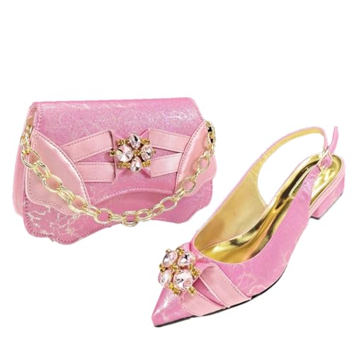 Escarpins et sac italien luxueux pour mariages et soirées, parure Pnnrk en cuir souple taille 44.5