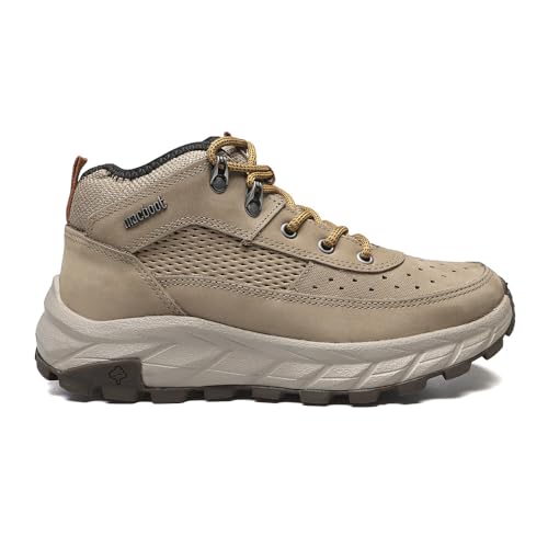 Macboot Bota Adventure Cano Alto Graviola 04 Couro Nobuck premium Palmilha Macuxi Solado Zoes Bege Acinzentado